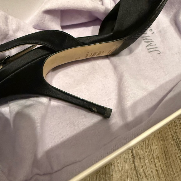 Jimmy Choo Black Heels with Gold Accent - Picture 5 of 5